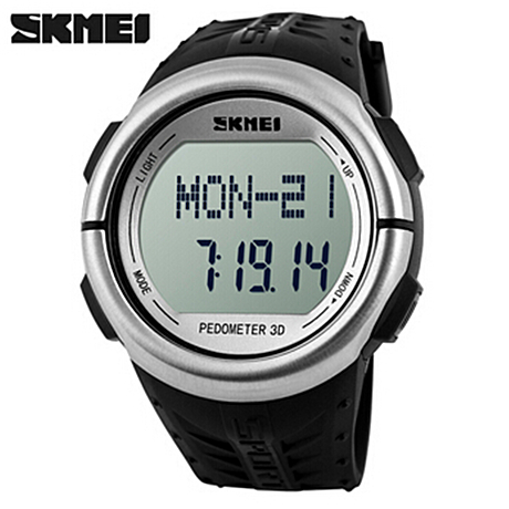 Часы спортивные противоударные водонепроницаемые SKMEI 1058 (Скмей 1058) с функцией пульсометра и шагомера